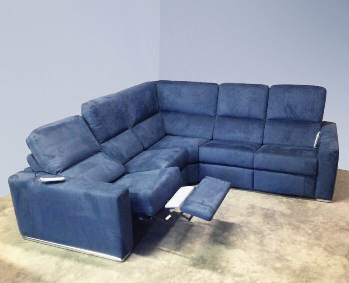 Divano larus relax blu made in italy - Divano relax su misura Lissone