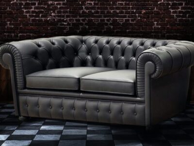 divano classico Chesterfield in capitonné