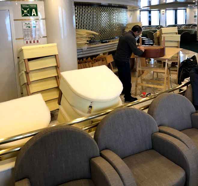 interno sedie materiale ignifugo